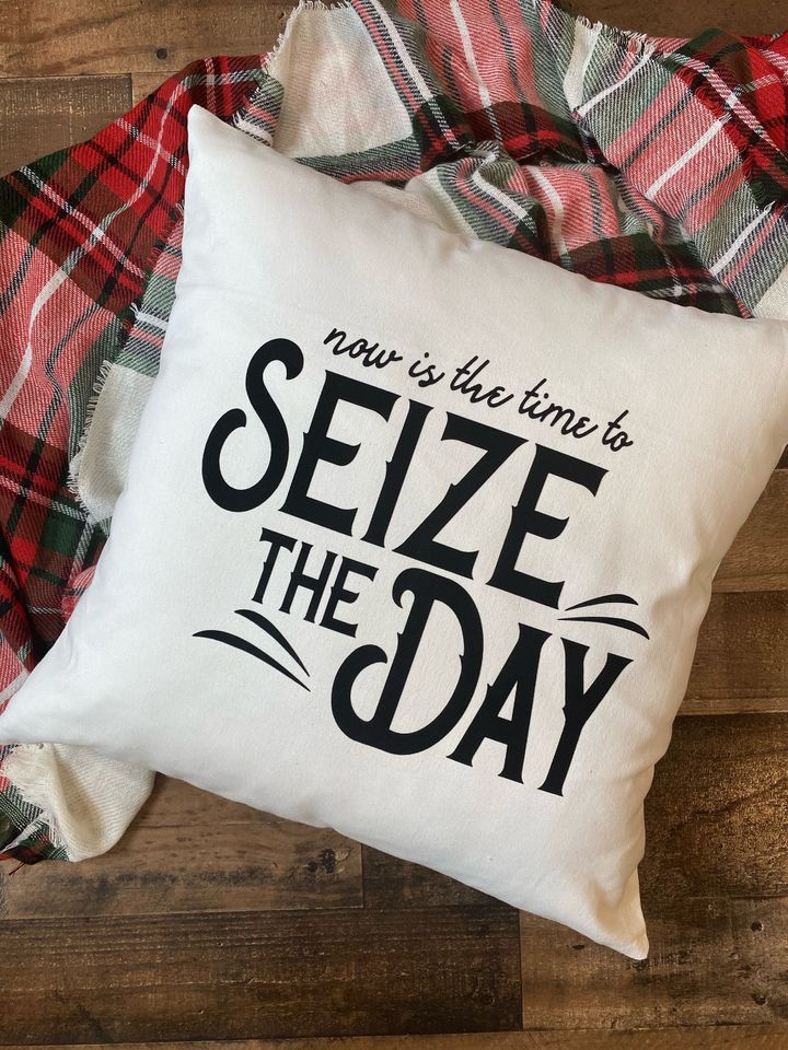 Seize The Day Throw Pillow Cover / Pillowcase / Pillow Sham / Newsies