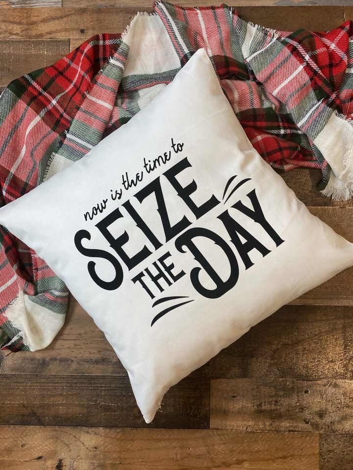 Seize The Day Throw Pillow Cover / Pillowcase / Pillow Sham / Newsies
