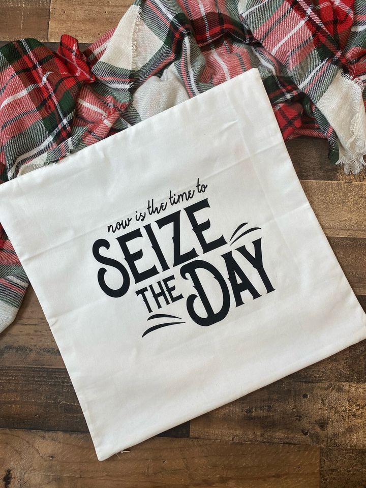 Seize The Day Throw Pillow Cover / Pillowcase / Pillow Sham / Newsies