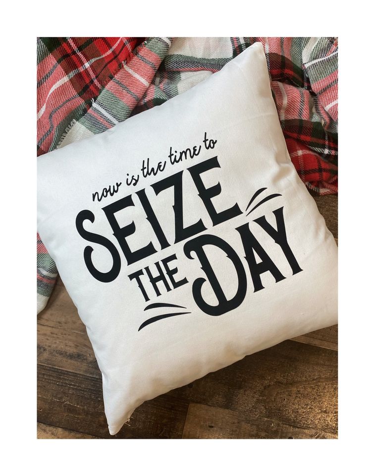 Seize The Day Throw Pillow Cover / Pillowcase / Pillow Sham / Newsies