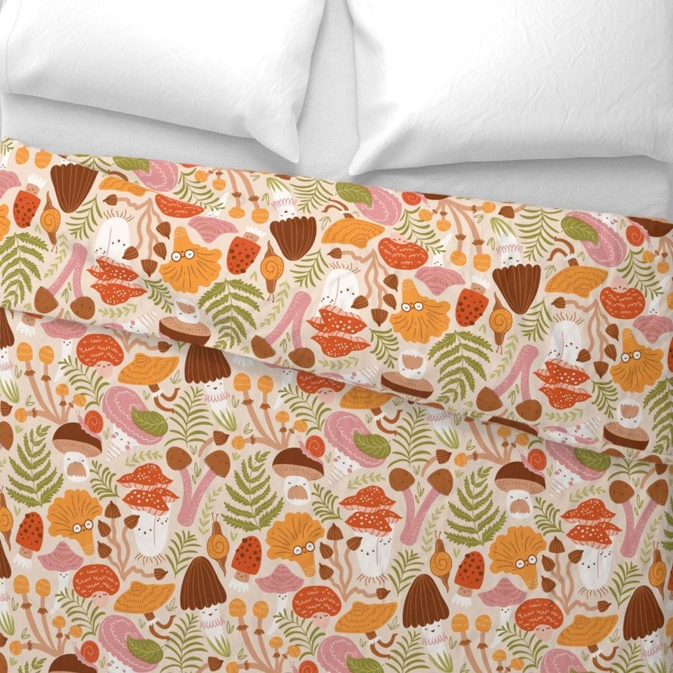 Mushroom Patterns Bedding Set -  Room Decoration