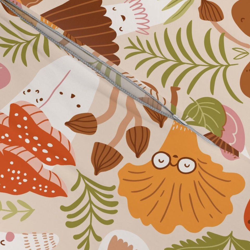 Mushroom Patterns Bedding Set -  Room Decoration