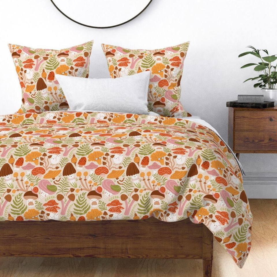Mushroom Patterns Bedding Set -  Room Decoration