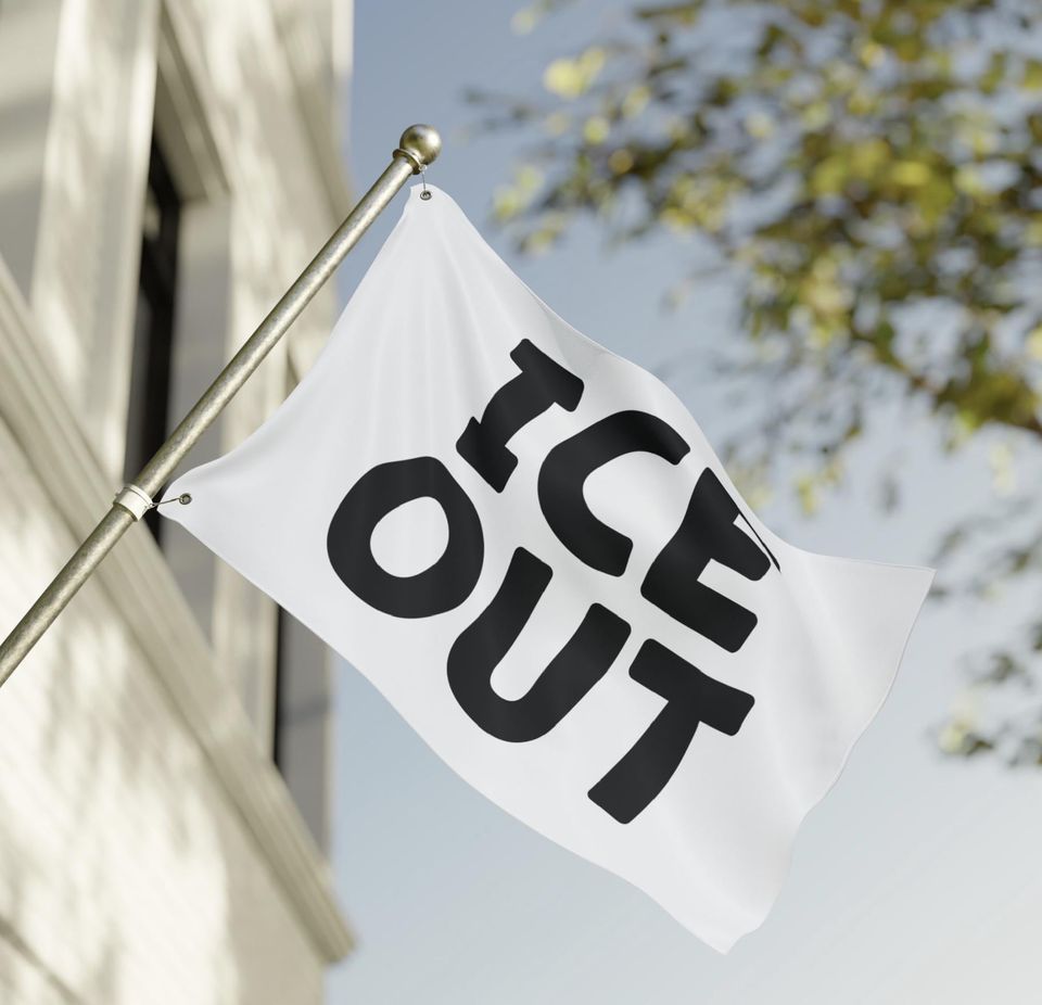 ICE OUT Flag
