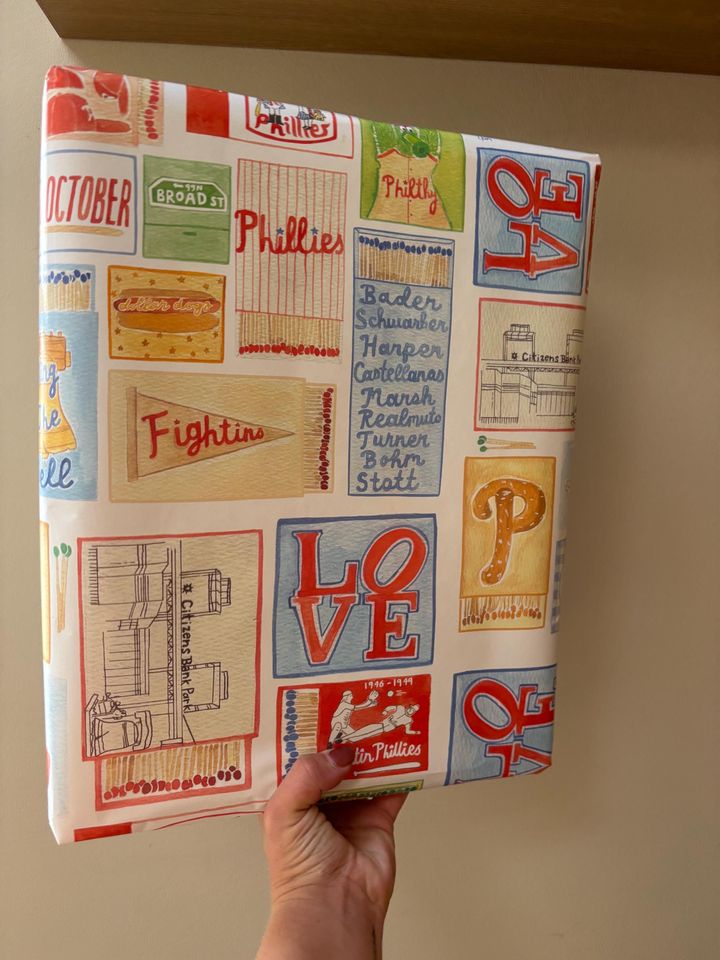 Phillies Matchbox Wrapping Paper