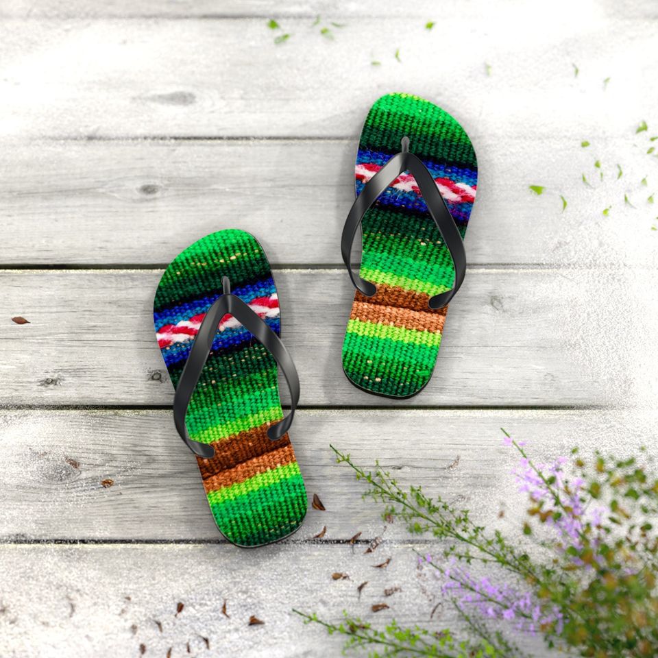 Sherpa Mexican Striped Groovy Flip Flops