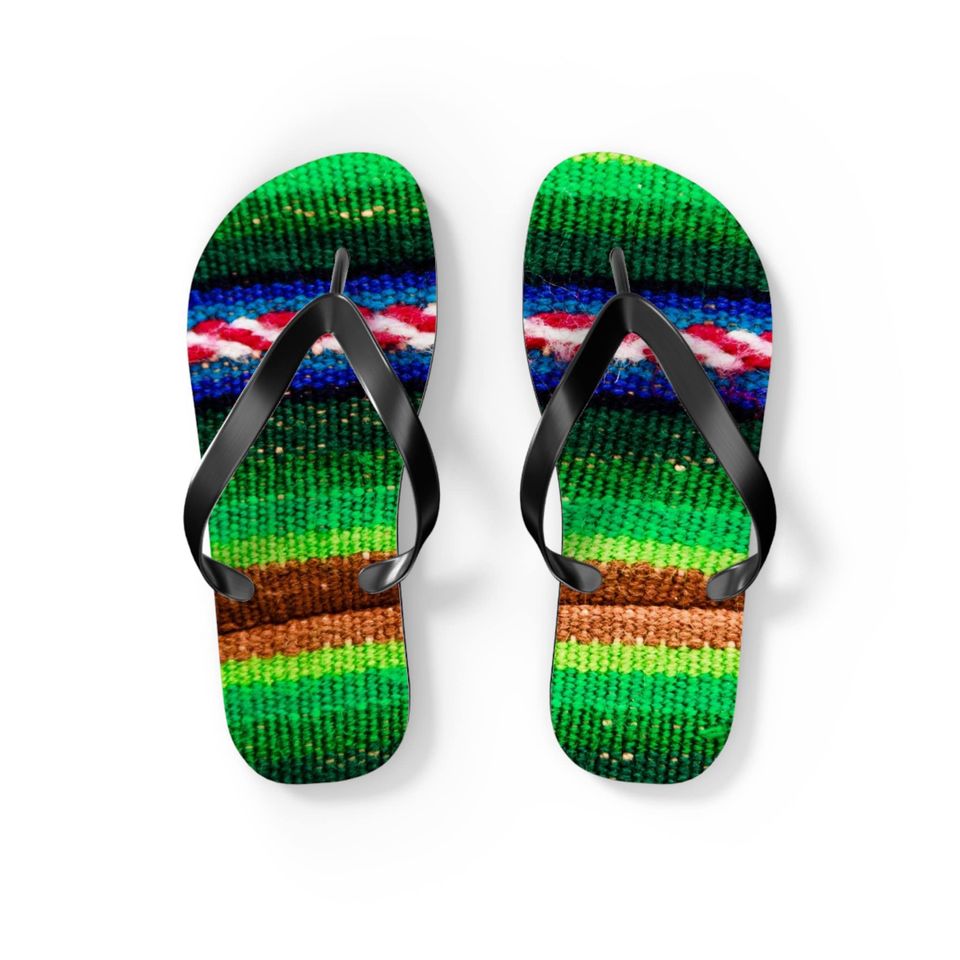 Sherpa Mexican Striped Groovy Flip Flops