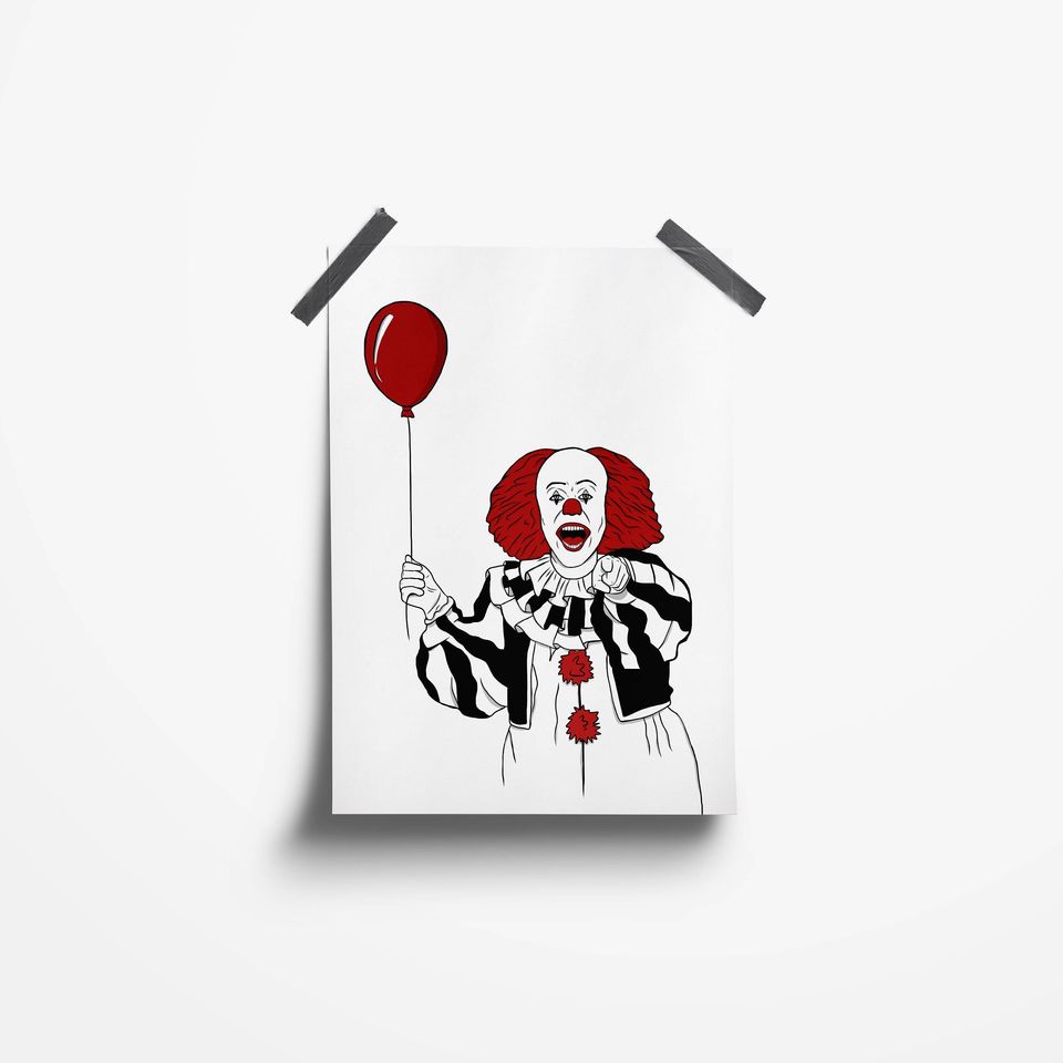 IT Poster, Pennywise Poster, Wall Decor