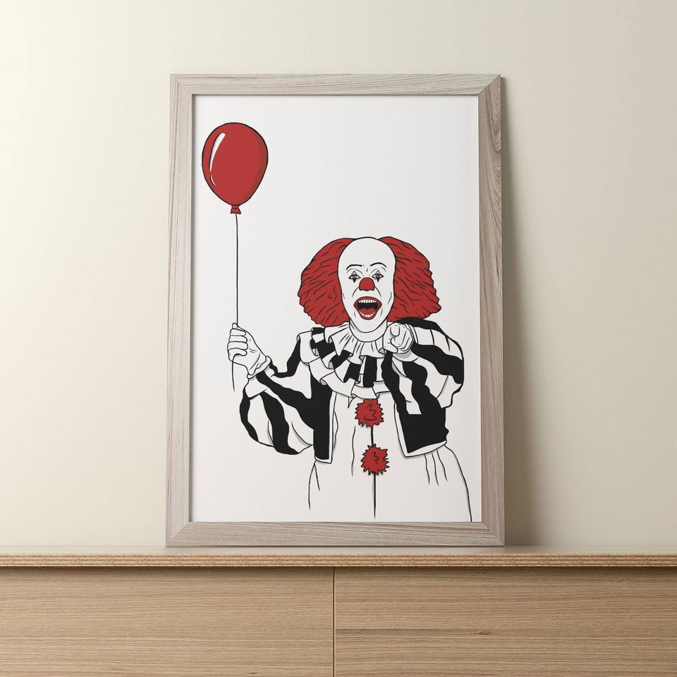 IT Poster, Pennywise Poster, Wall Decor