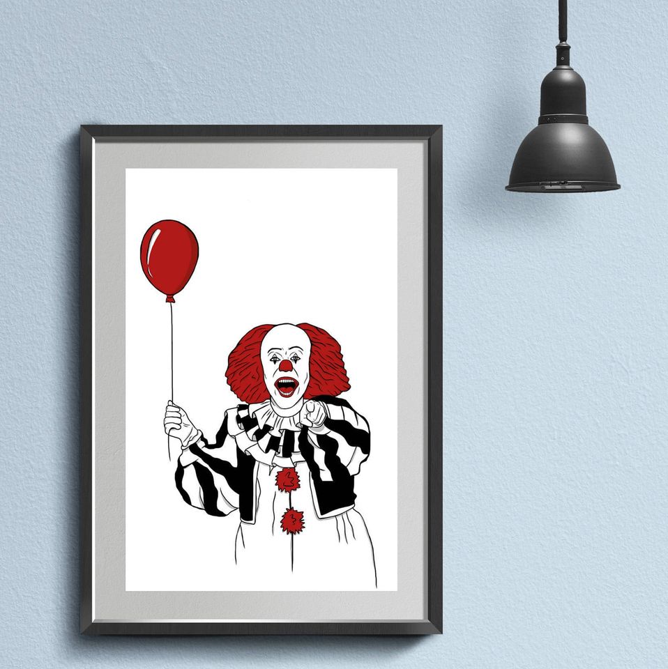 IT Poster, Pennywise Poster, Wall Decor
