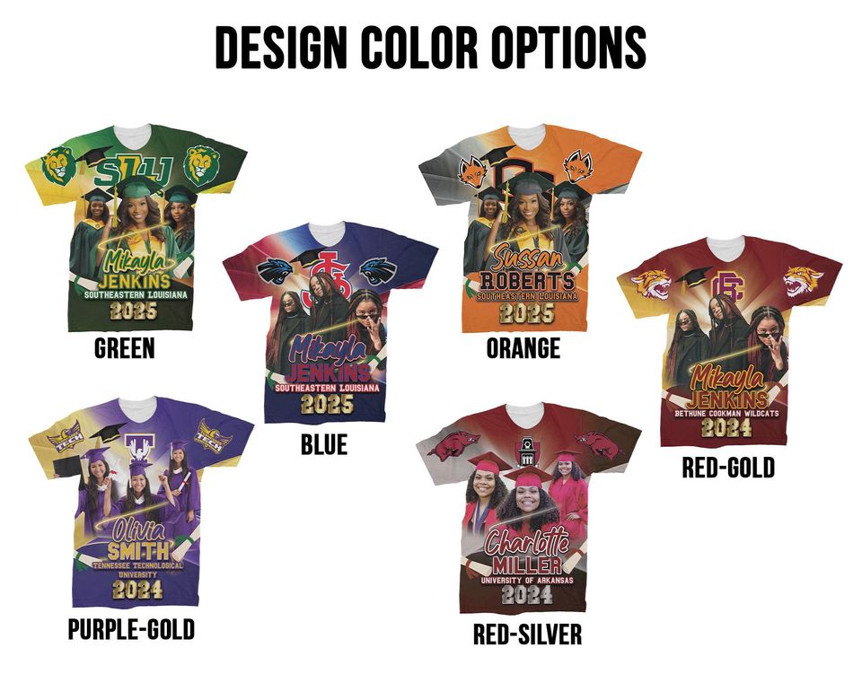 Personalized All Over Print Graduation T-Shirt