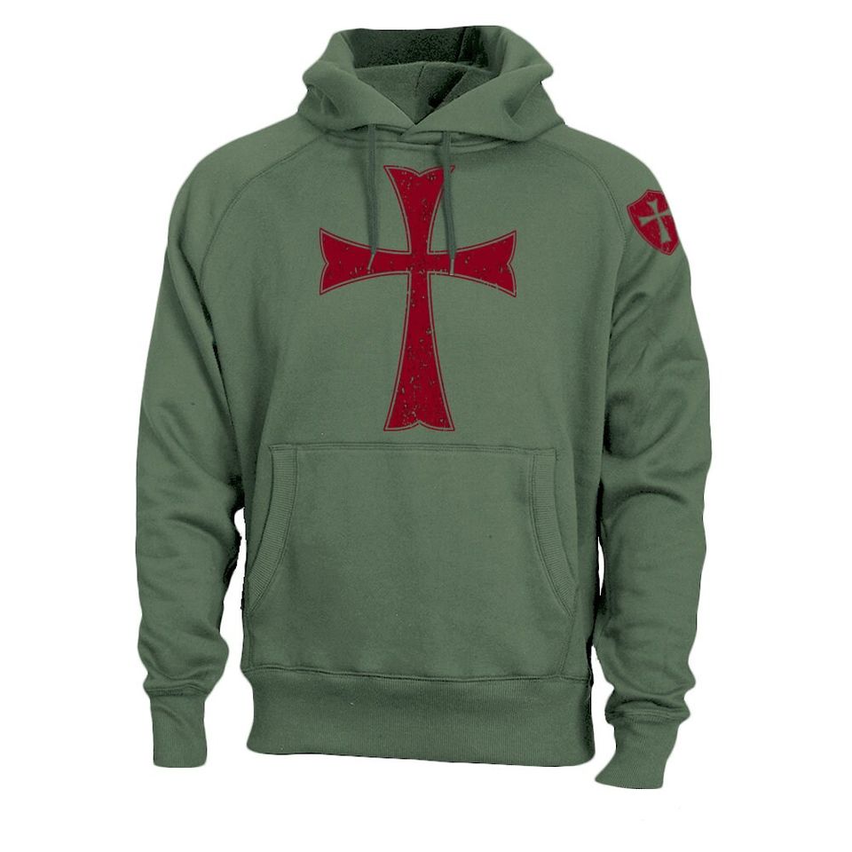 Knights Templar Crusader Cross Men's Hoodie
