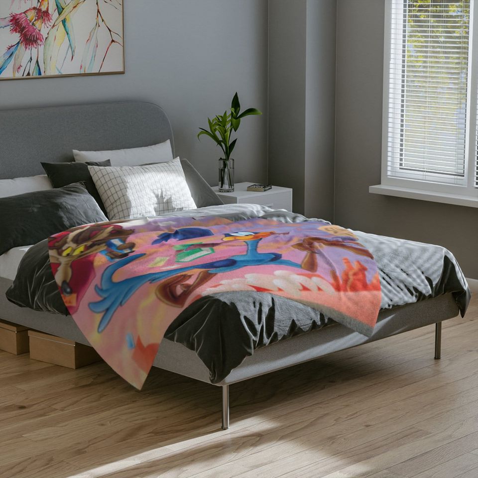 Road Runner and Coyote Fleece Blanket
