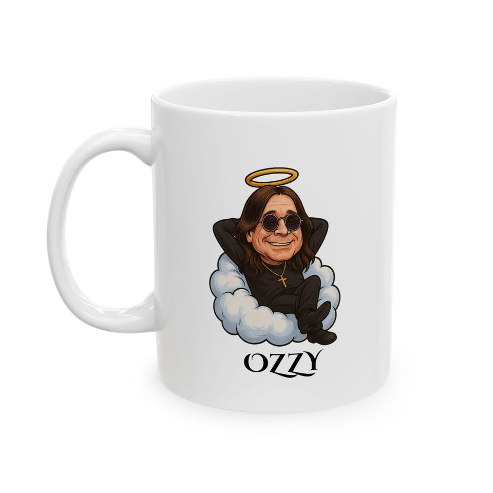 Ozzy Osbourne & Randy Rhoads Tribute Mug, Metal Legends Prince of Darkness Ceramic Cup