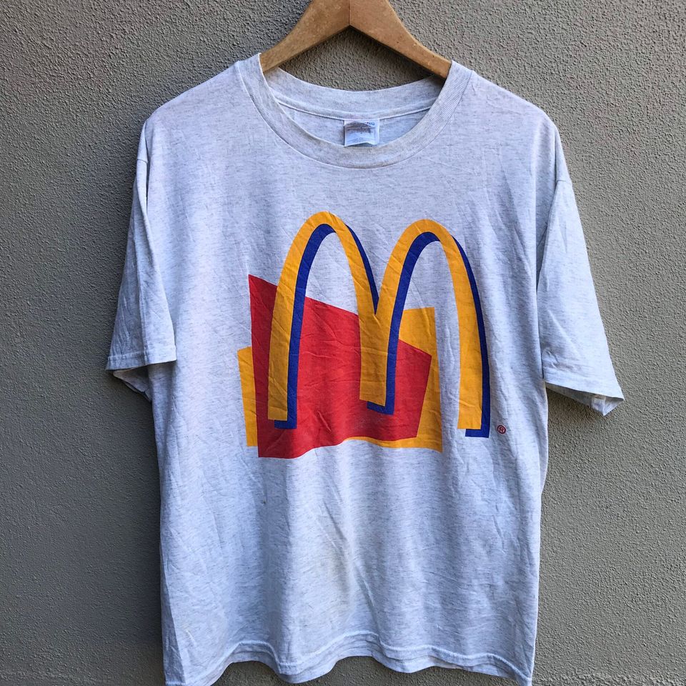 Vintage 90s McDONALDS promo tee apppe microsoft playstation