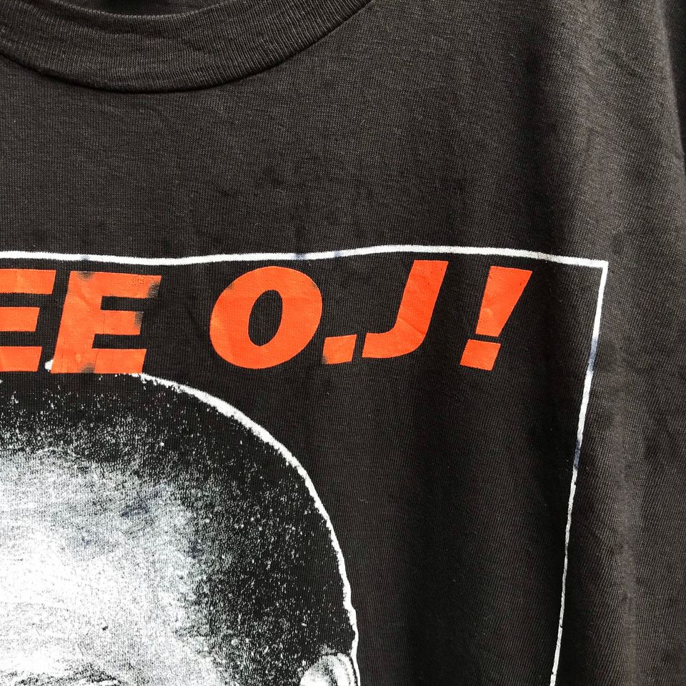 Vintage rare 90s OJ SIMPSON wanted rap tee