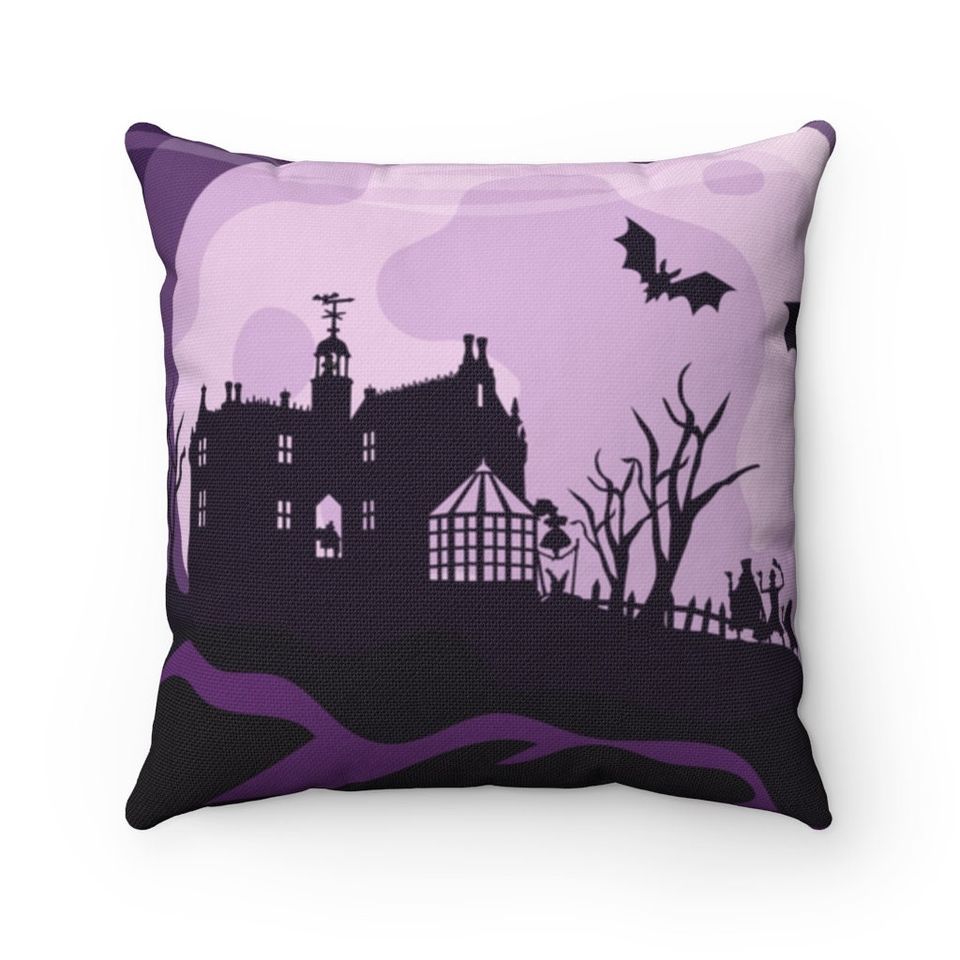 Florida Haunted House Spun Polyester Square Pillow Case