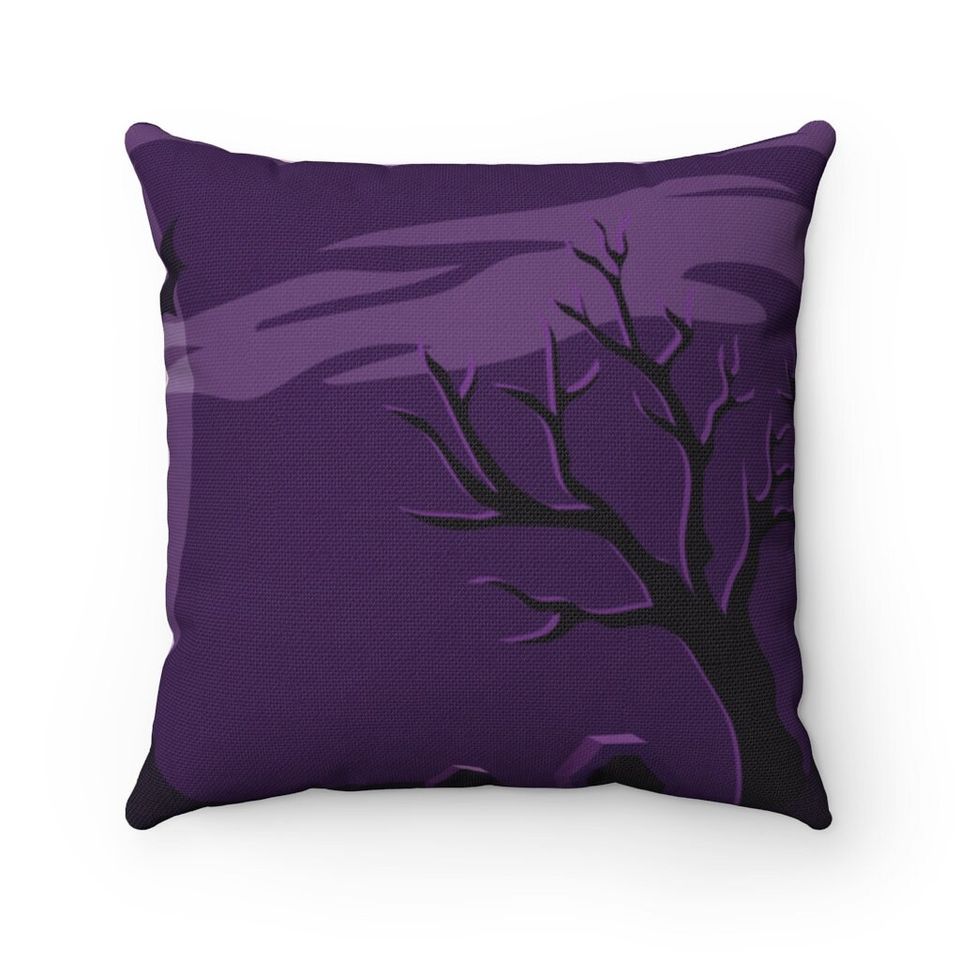 Florida Haunted House Spun Polyester Square Pillow Case