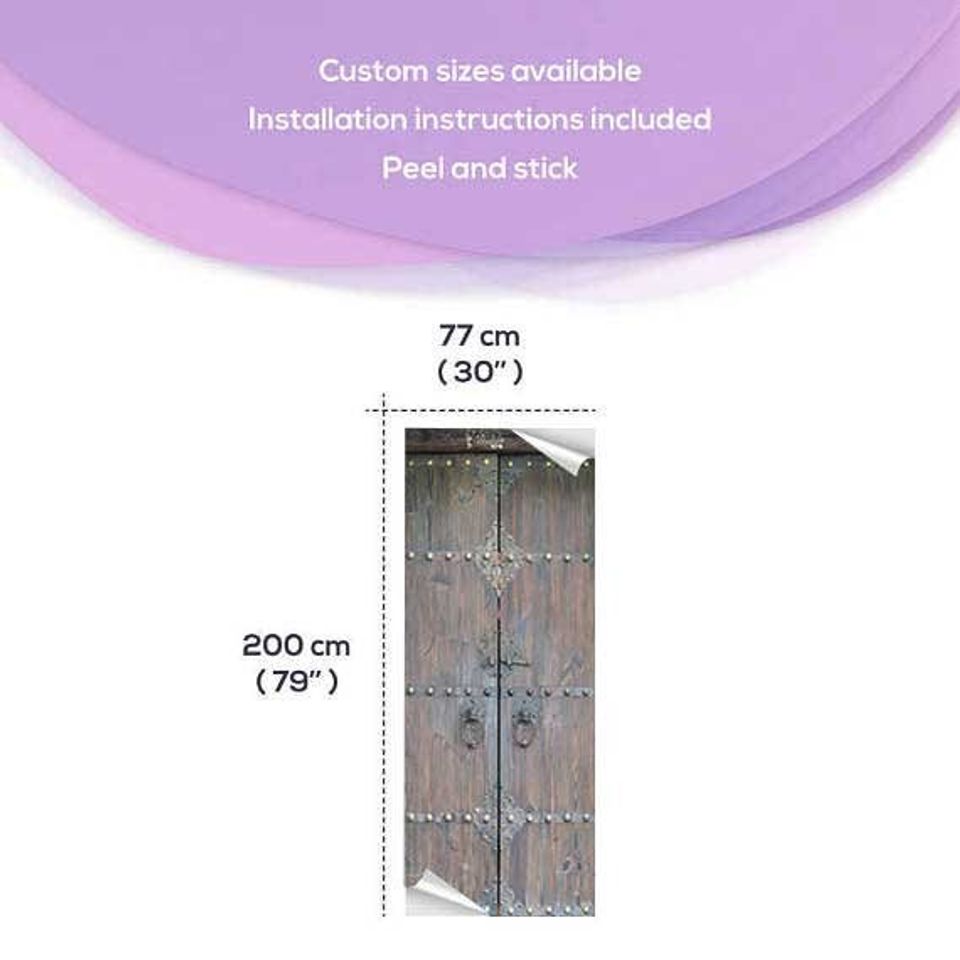 Wooden Self-adhesive Door Stickers