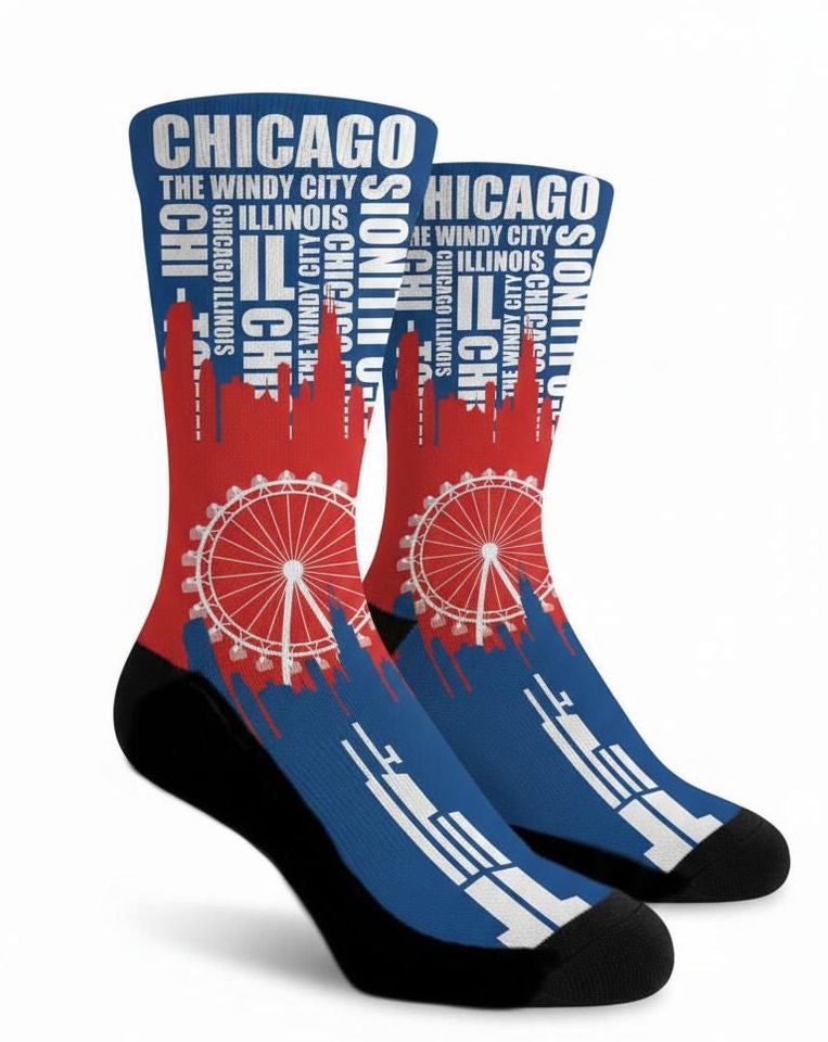 Chicago Socks Skyline Socks Downtown Socks Pro Baseball Socks