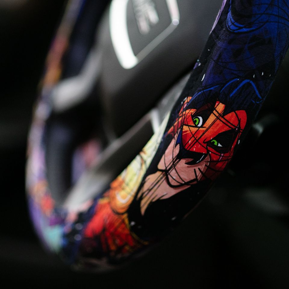 Sketchy Villains Inspired Steering Wheel Cover