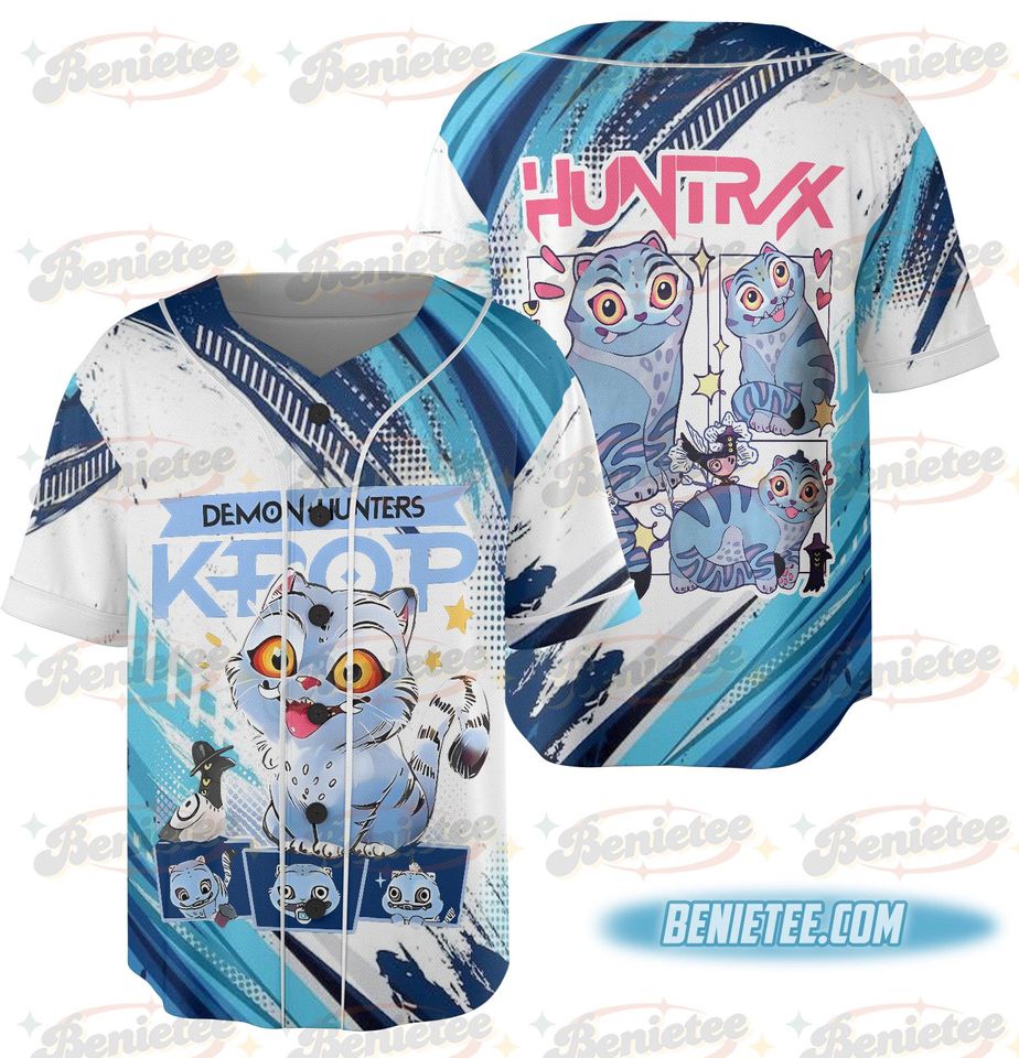 Demon Hunter Tiger Baseball Jersey, Derpy the Tiger And Bird Demon Hunter Tiger Jersey, Hunters Tiger fan, Kpop Saja Boys