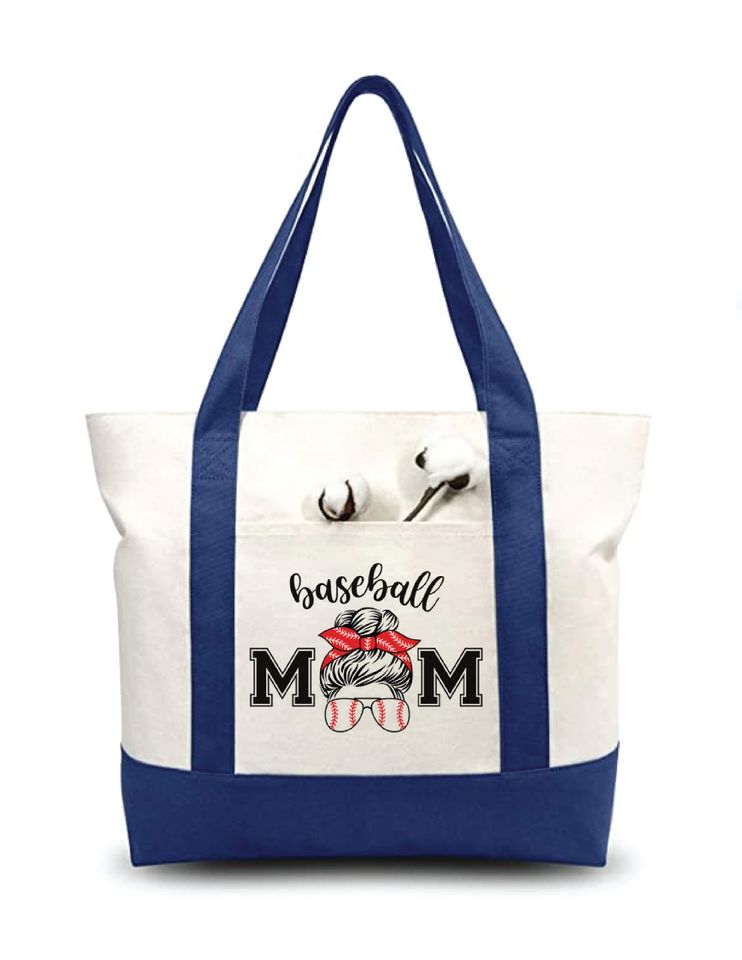 Baseball Mom Tote Bag