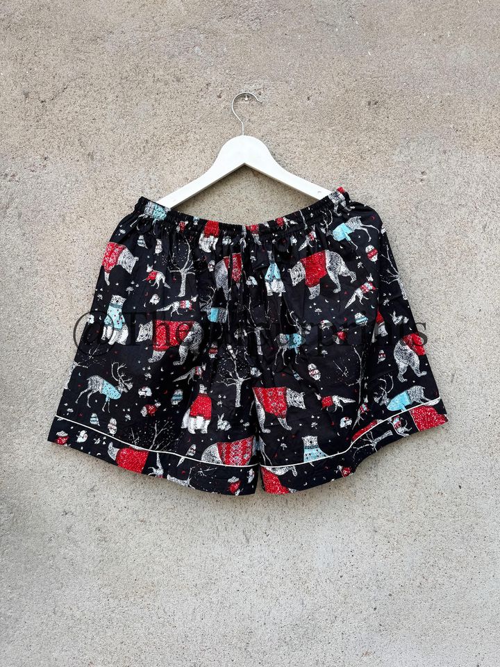 Christmas Pajama Shorts: Indian  Family PJs