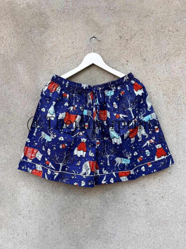Christmas Pajama Shorts: Indian  Family PJs