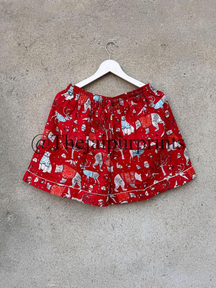 Christmas Pajama Shorts: Indian  Family PJs