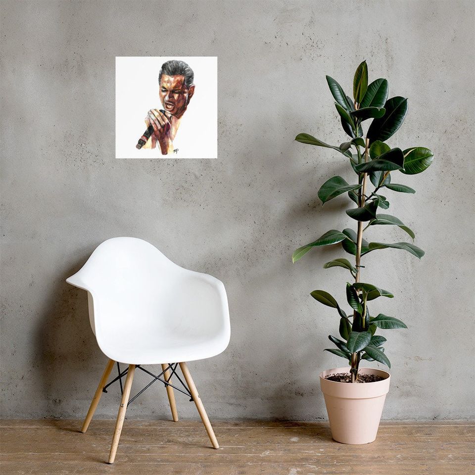 Depeche Mode Digital Print Poster, Dave Gahan Artwork, Vertical Matte Poster, Rock Wall Art
