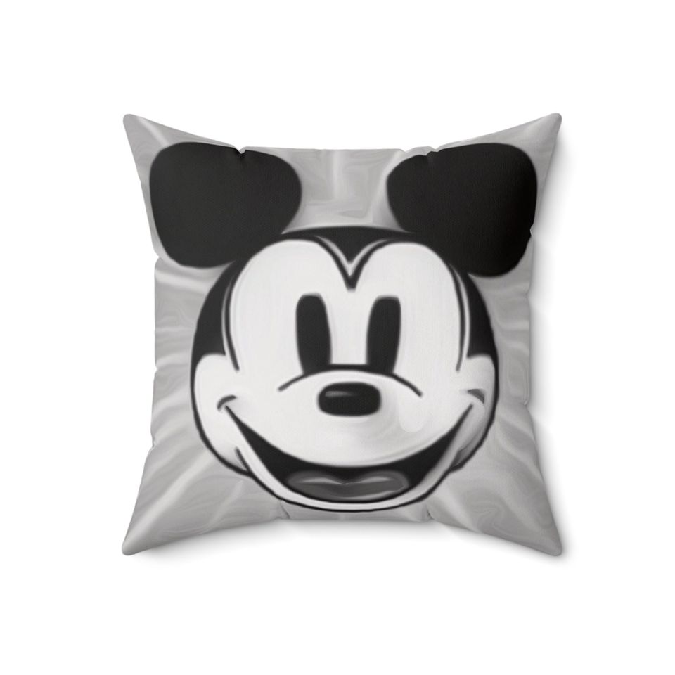 Spun Polyester Square Pillow Painting of Disney ~Mickey Mouse