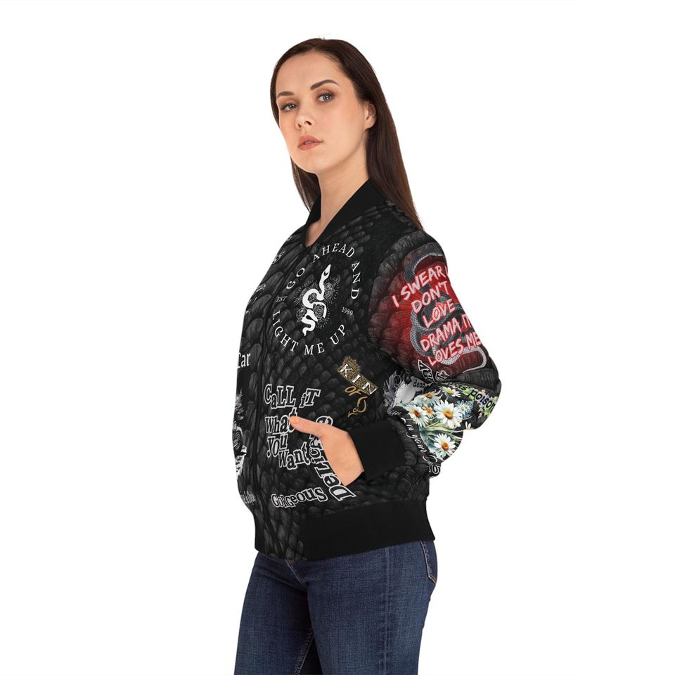 Rep jacket, reputation jacket, Women's Bomber Jacket (AOP)