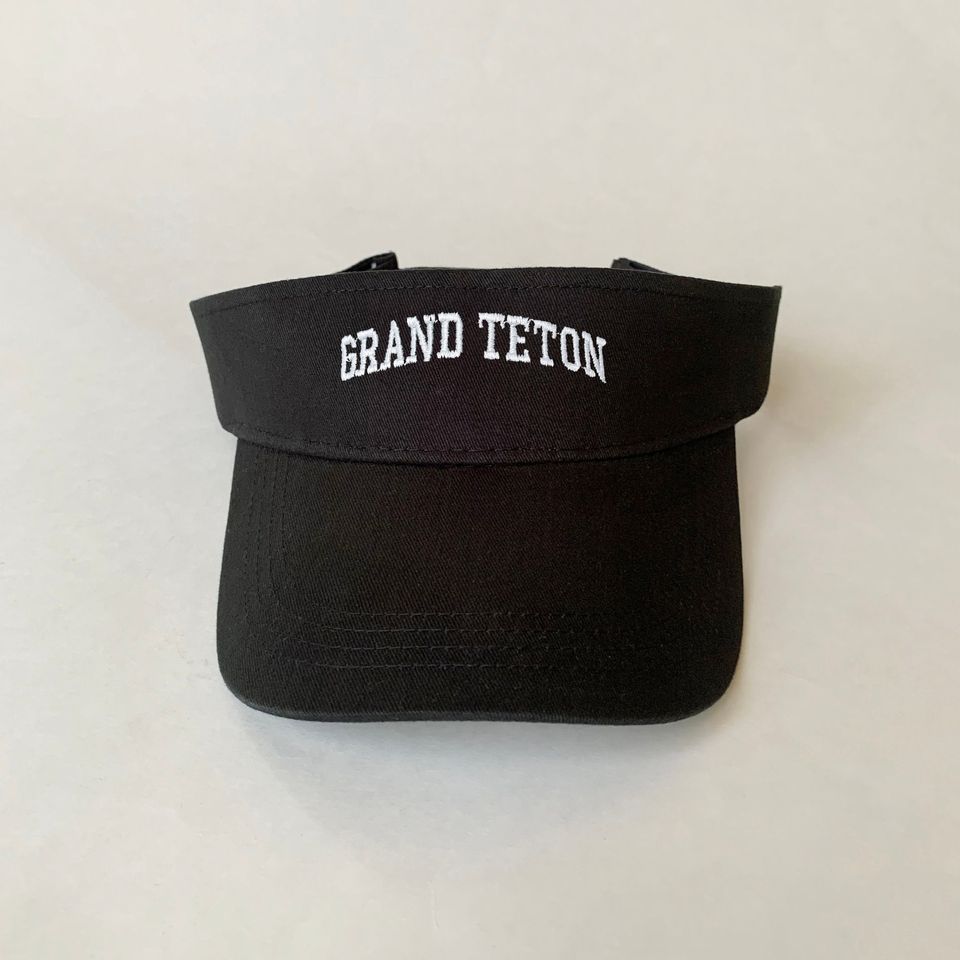 Grand Teton Letters Embroidered Sun Visor Cotton Cap