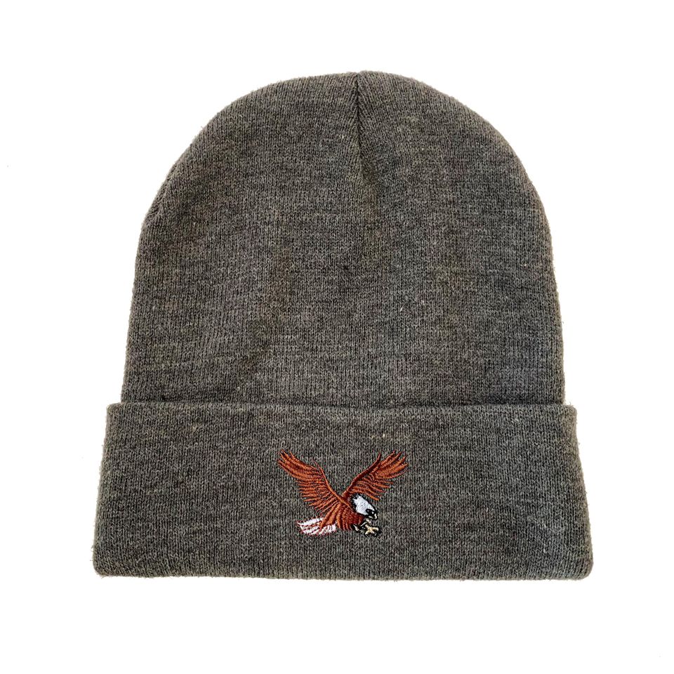 Eagle Embroidered Beanie Winter Hat