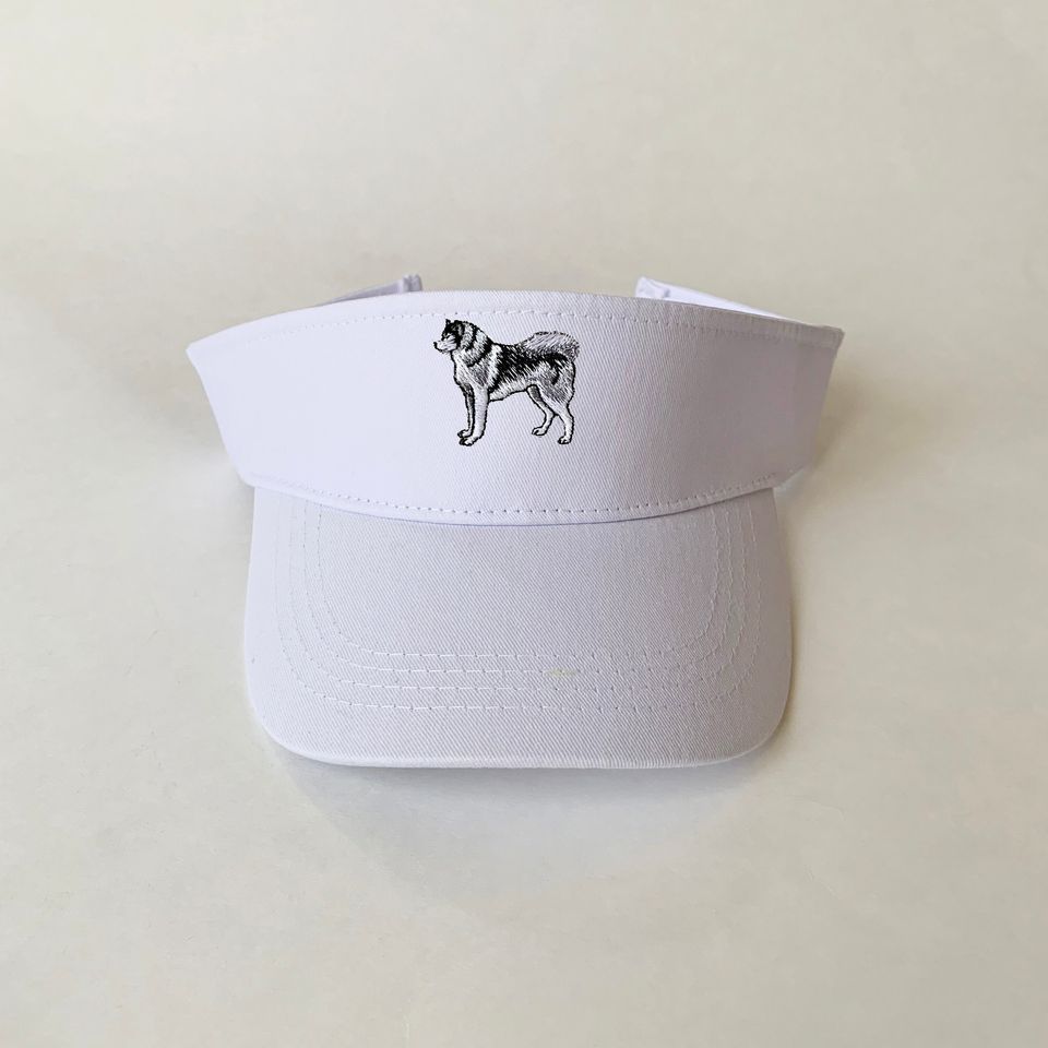 Siberian Husky Embroidered Visor dog Visor Embroidered Cotton Visor
