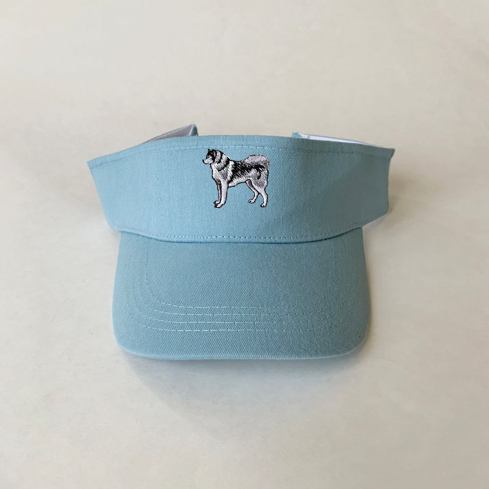 Siberian Husky Embroidered Visor dog Visor Embroidered Cotton Visor