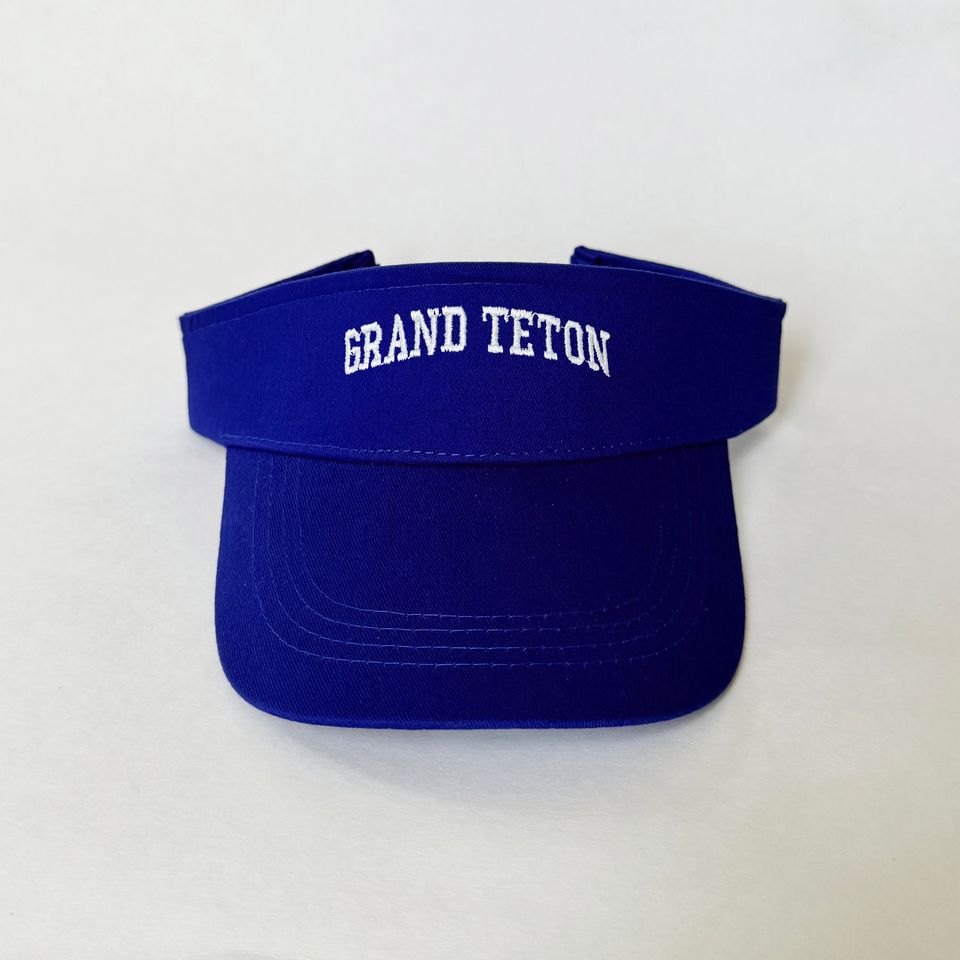 Grand Teton Letters Embroidered Sun Visor Cotton Cap