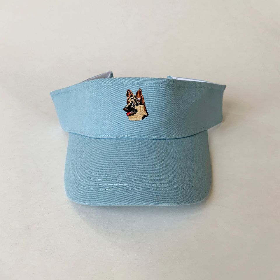 German Shepherd Embroidered Sun Visor Cotton Cap