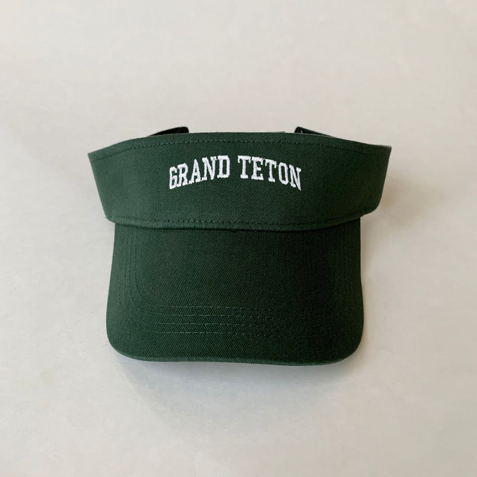 Grand Teton Letters Embroidered Sun Visor Cotton Cap