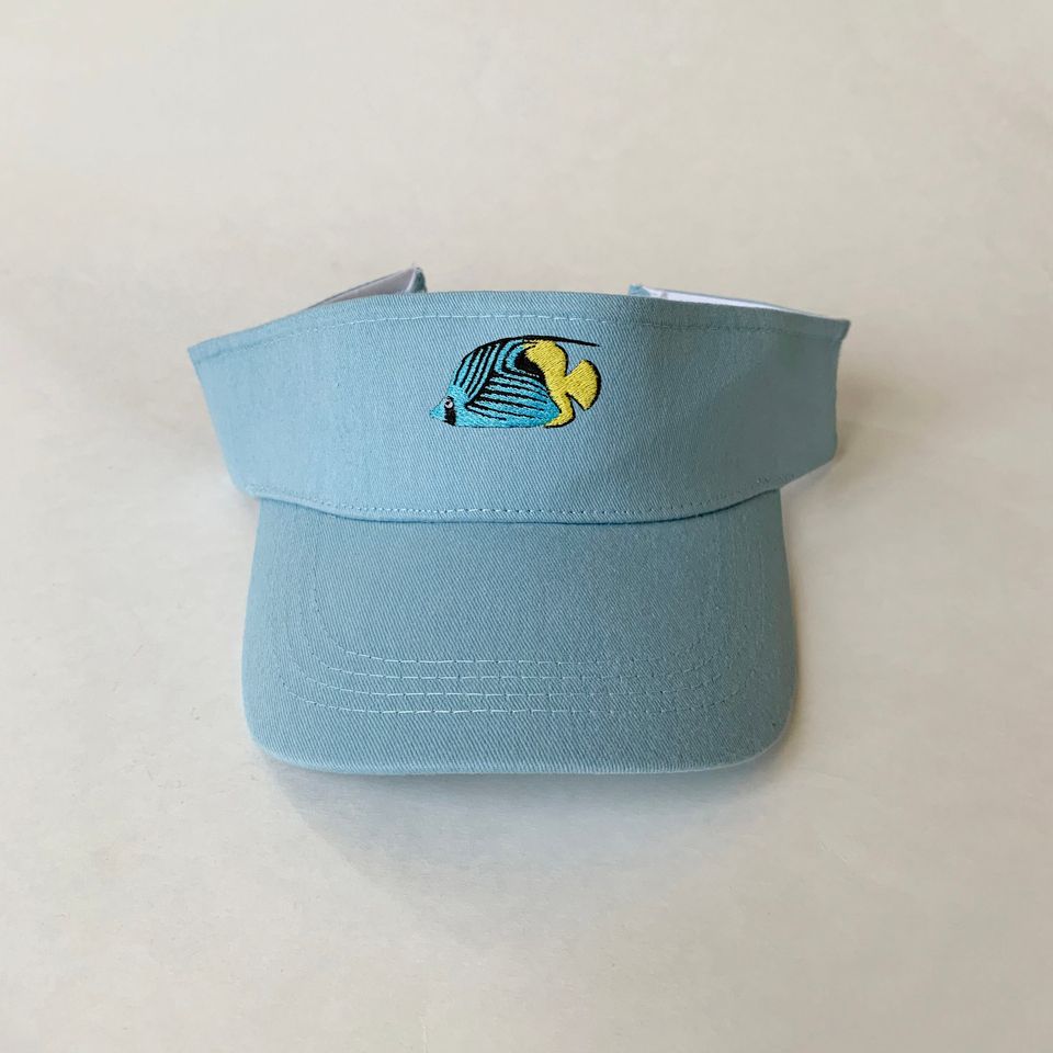 Butterflyfish Embroidered Visor Cotton Visor