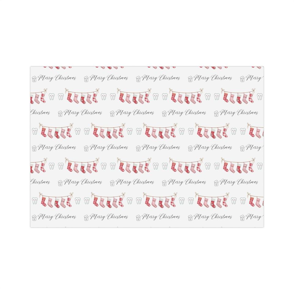Dental Christmas Wrapping Paper: Dentist Gift Wrap