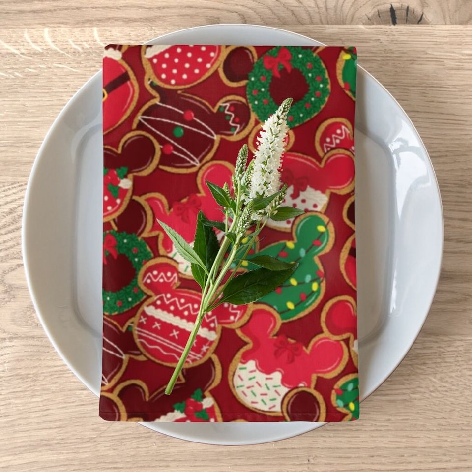 Disney Christmas Cookies Cute Napkins