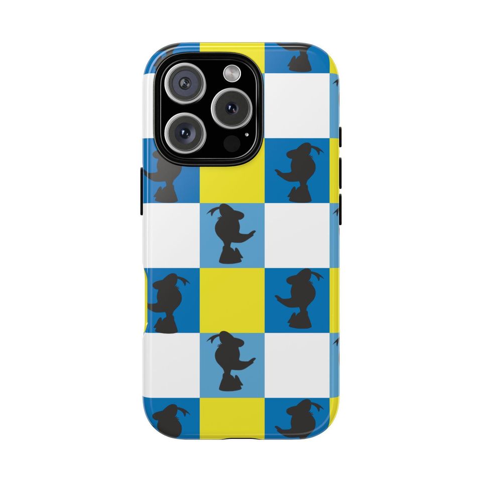 Donald Duck Silhouette iPhone Case – Tough Checker Pattern Cover