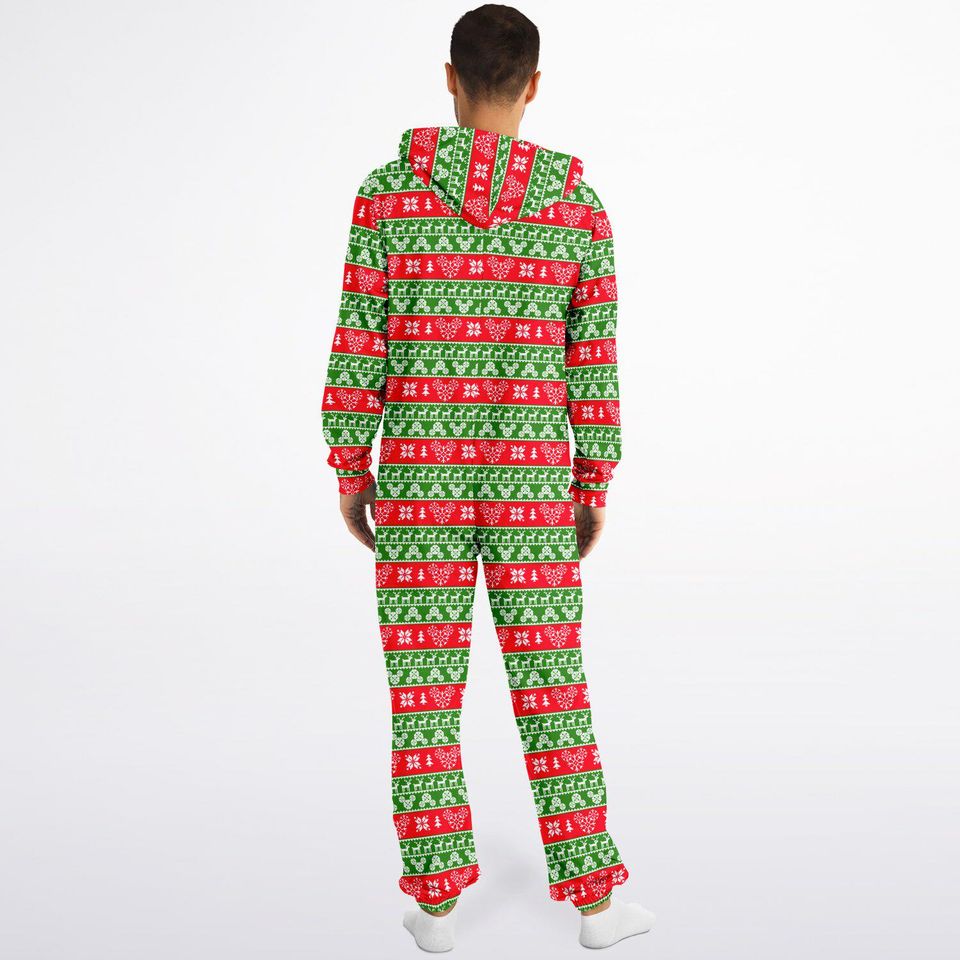 Disney Christmas Men's Hooded Jumpsuit | Christmas Pajama Outfits | Family Matching Pajamas