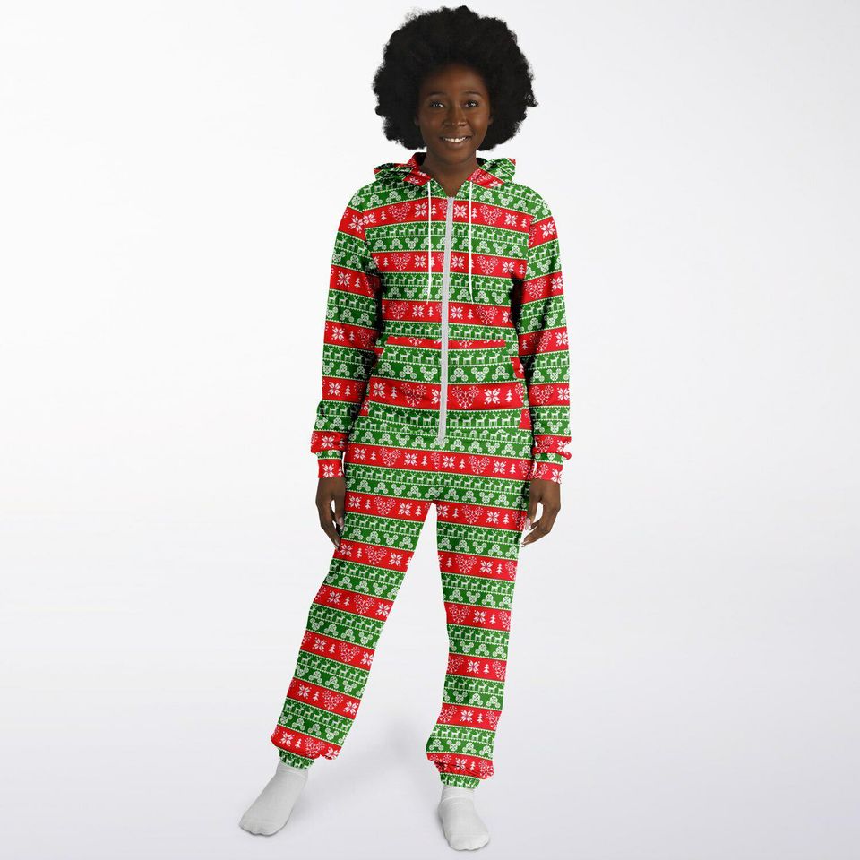 Disney Christmas Men's Hooded Jumpsuit | Christmas Pajama Outfits | Family Matching Pajamas