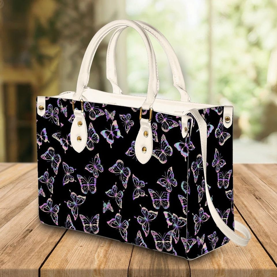 Butterfly Leather Handbag, Gift For Her