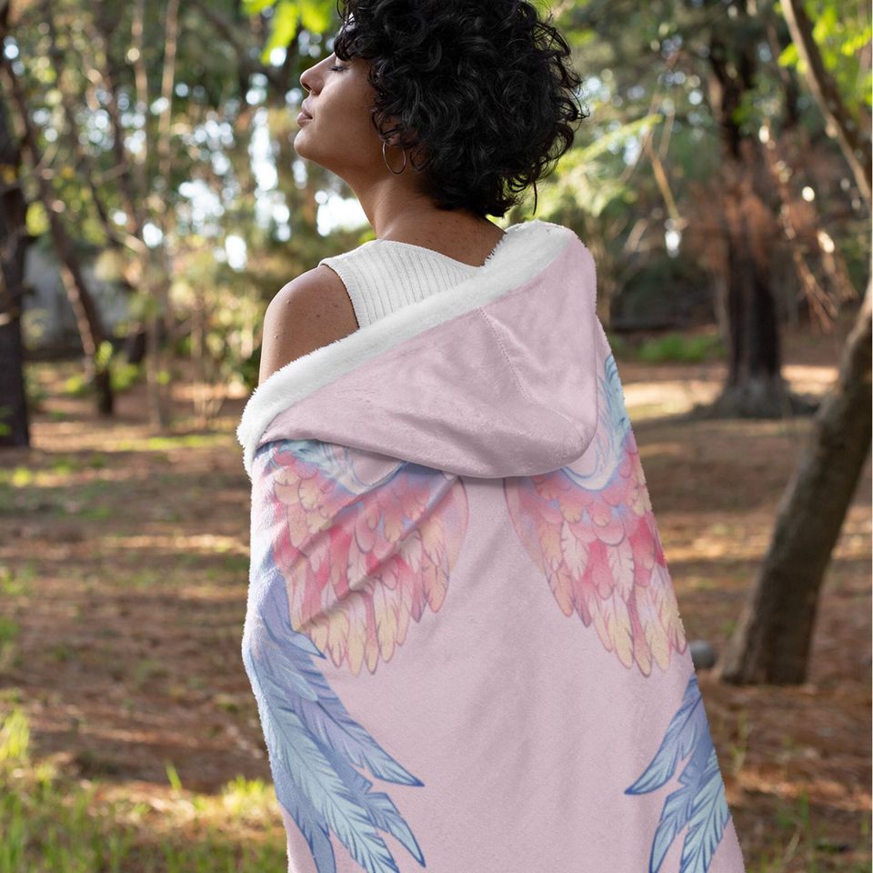 Angel Wings Hoodie Blanket
