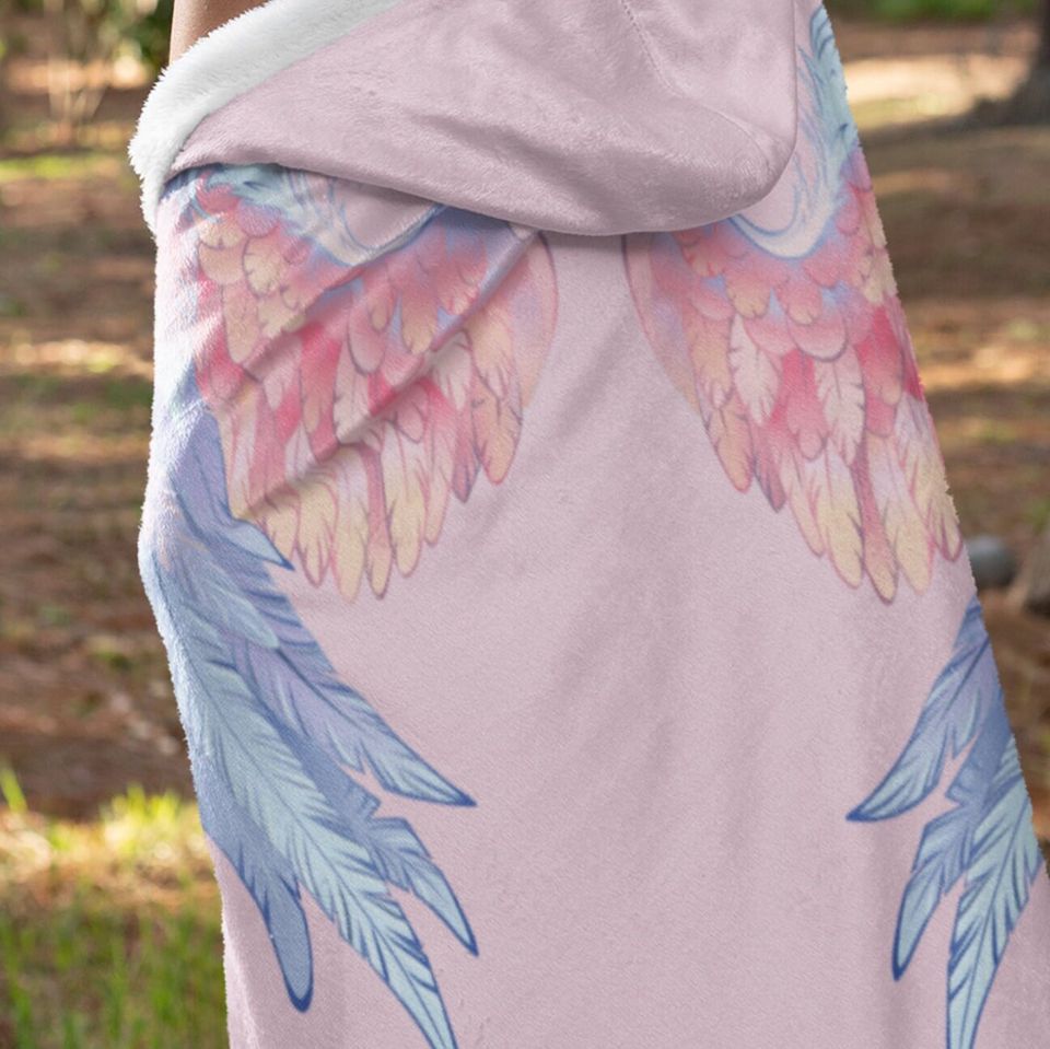 Angel Wings Hoodie Blanket