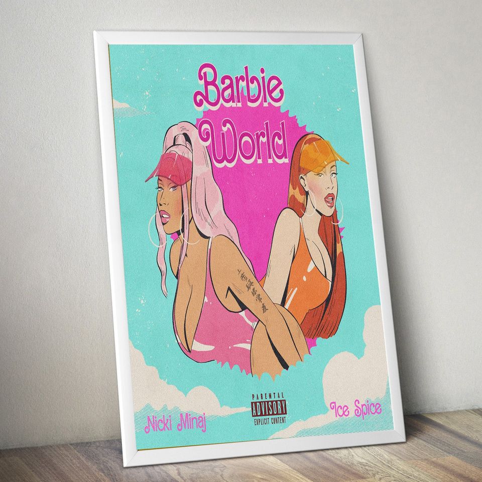 Nicki Minaj x Ice Spice Barbie World Home Decor Poster